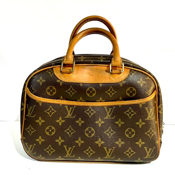 Authentic Louis Vuitton Trouville Monogram Brown Satchel Top Handle w Du… - Picture 2 of 16
